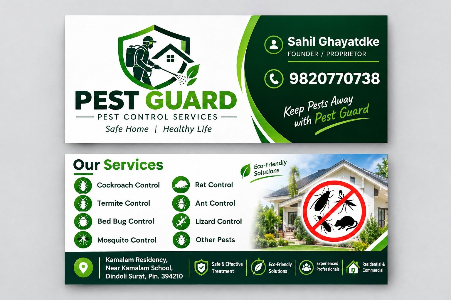 Pest Guard Visiting Card English Version